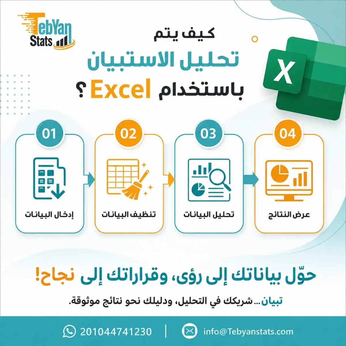 تحليل الاستبيان باستخدام Excel